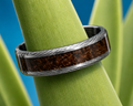 T. rex Bone Damascus Steel Ring
