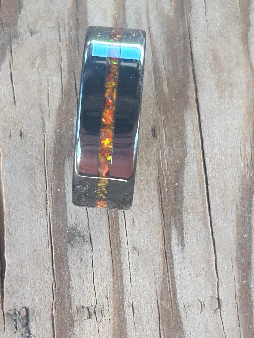 Blood Orange Opal — Black Ceramic