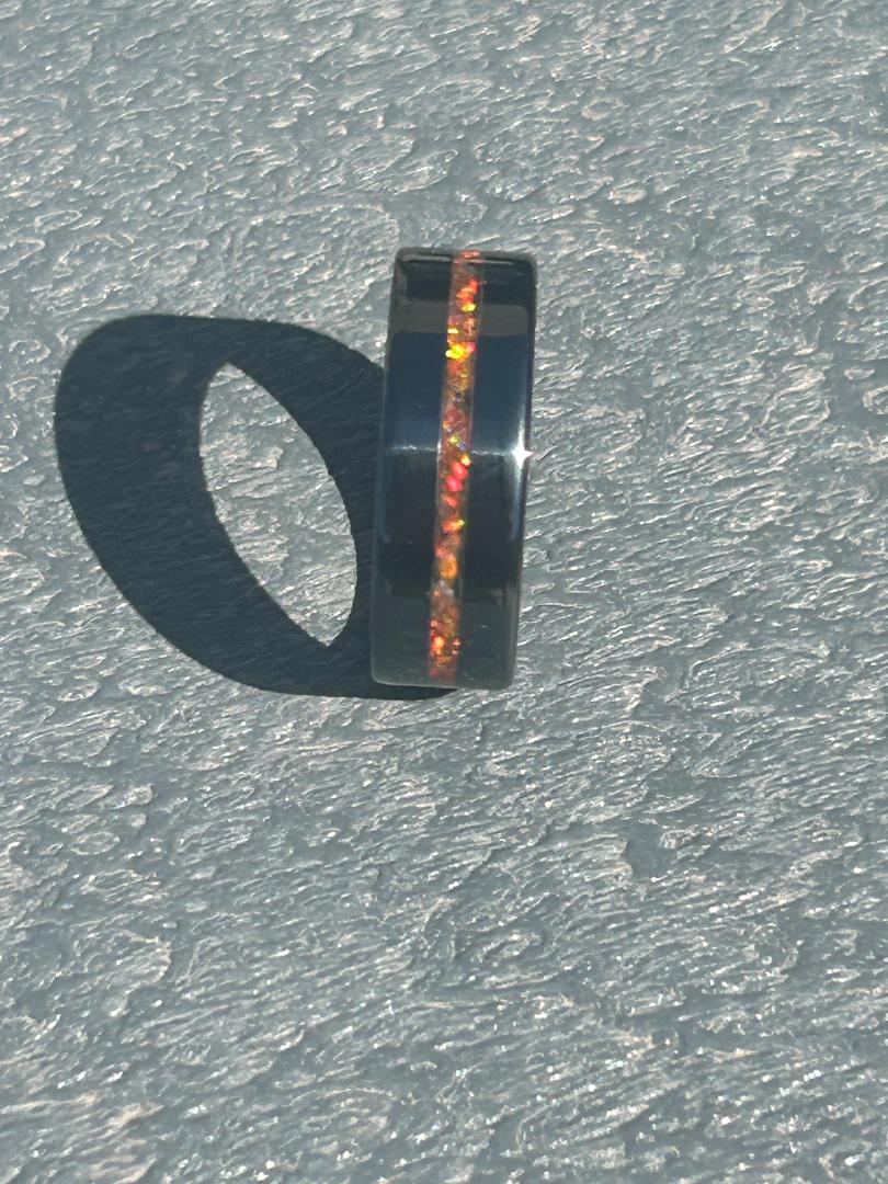 Blood Orange Opal — Black Ceramic